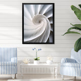 Ivory Sea Sheel Infinity Spiral - Nautilus Large Canvas Wall Art