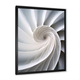Ivory Sea Sheel Infinity Spiral - Nautilus Large Canvas Wall Art