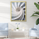Ivory Sea Sheel Infinity Spiral - Nautilus Large Canvas Wall Art
