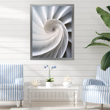 Ivory Sea Sheel Infinity Spiral - Nautilus Large Canvas Wall Art