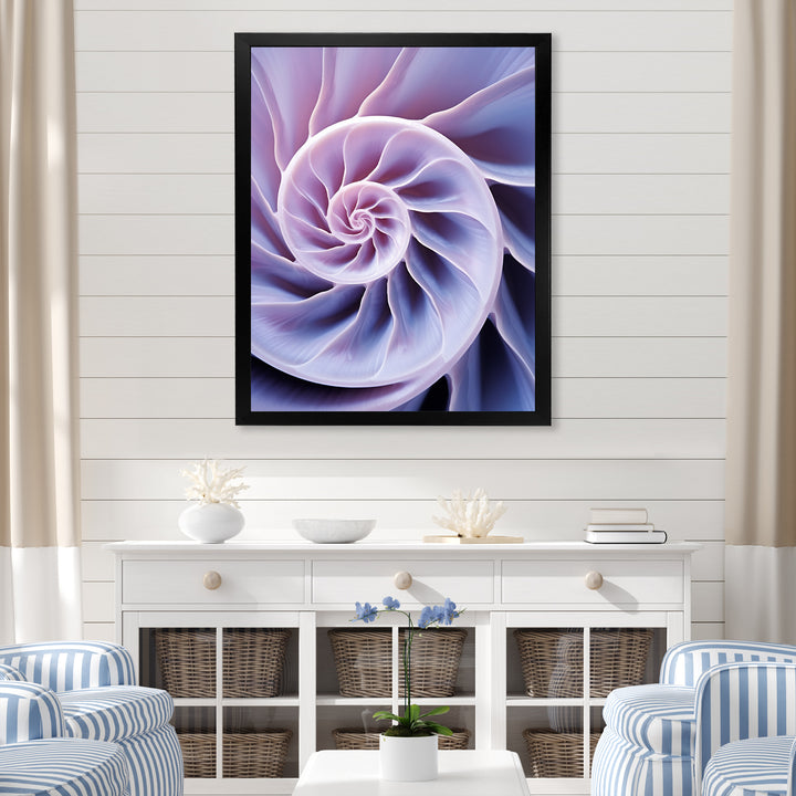 Lavender Sea Sheel Infinity Spiral - Nautilus Home Decor Art