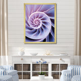 Lavender Sea Sheel Infinity Spiral - Nautilus Home Decor Art