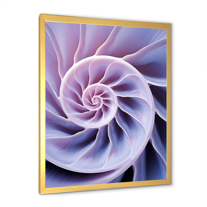 Lavender Sea Sheel Infinity Spiral - Nautilus Home Decor Art
