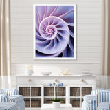 Lavender Sea Sheel Infinity Spiral - Nautilus Home Decor Art