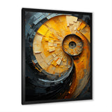 Lemon Labyrinth Nautilus Spiral - Nautilus Living Room Wall Art