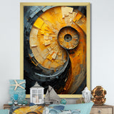 Lemon Labyrinth Nautilus Spiral - Nautilus Living Room Wall Art
