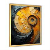 Lemon Labyrinth Nautilus Spiral - Nautilus Living Room Wall Art
