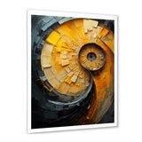Lemon Labyrinth Nautilus Spiral - Nautilus Living Room Wall Art