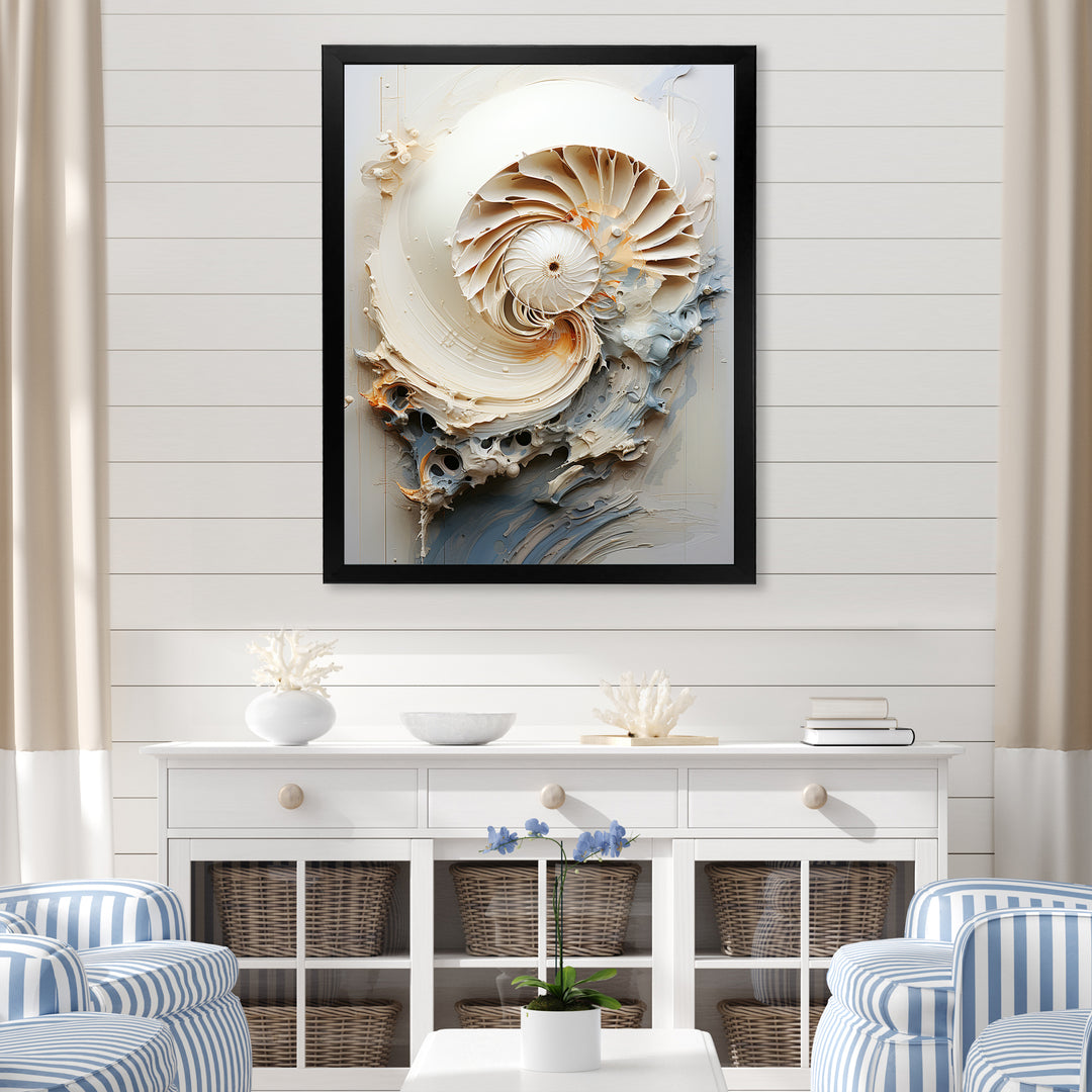 Abstract Snails Nautilus - Nautilus Canvas Wall Art