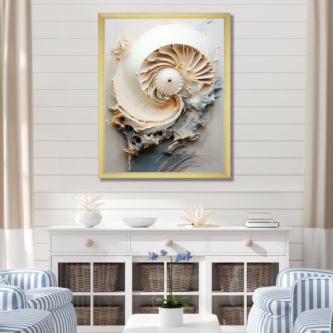 Abstract Snails Nautilus - Nautilus Canvas Wall Art