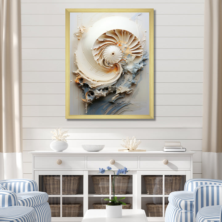 Abstract Snails Nautilus - Nautilus Canvas Wall Art