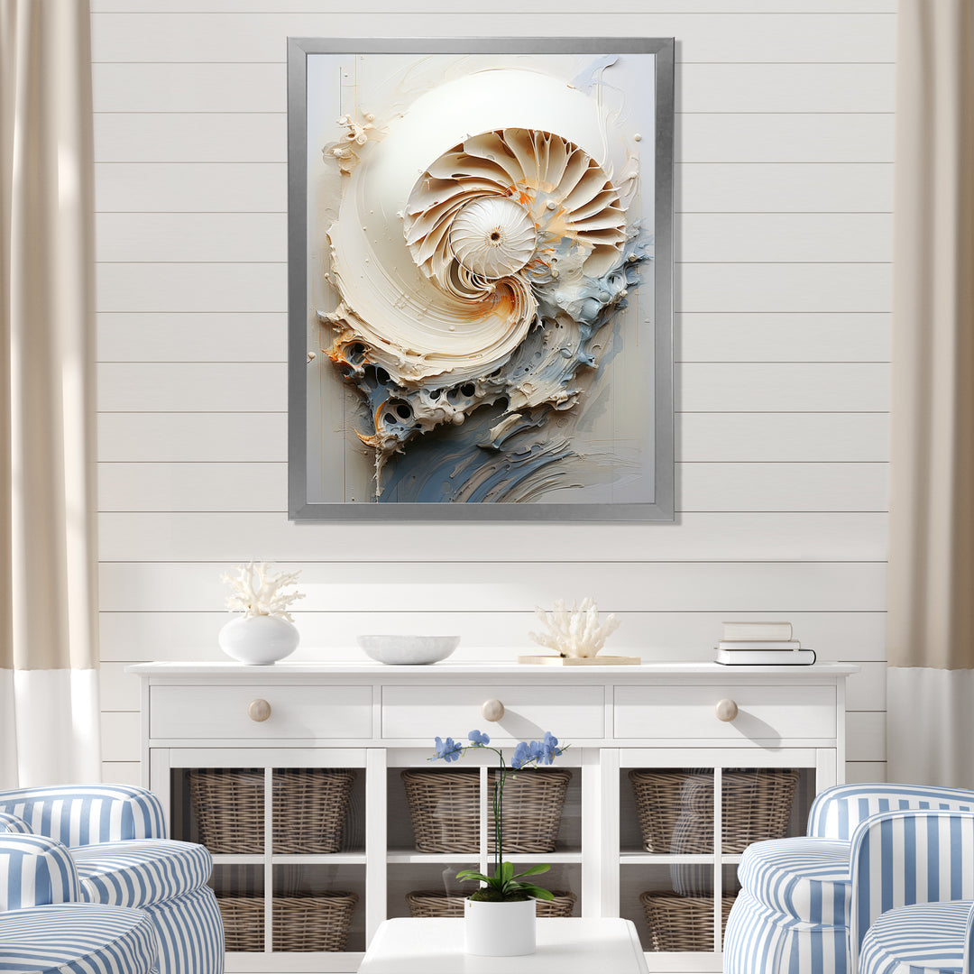 Abstract Snails Nautilus - Nautilus Canvas Wall Art