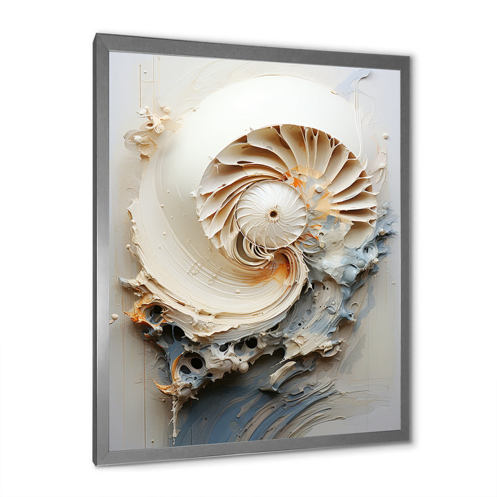 Abstract Snails Nautilus - Nautilus Canvas Wall Art