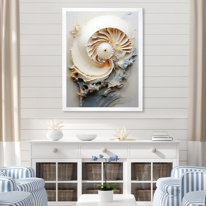 Abstract Snails Nautilus - Nautilus Canvas Wall Art