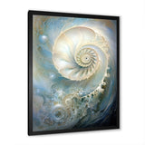 Blue And White Nautilus Pearl Passage - Nautilus Wall Art Prints