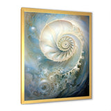 Blue And White Nautilus Pearl Passage - Nautilus Wall Art Prints