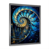 Nautilus Sapphire Shellfish - Nautilus Framed Canvas Art