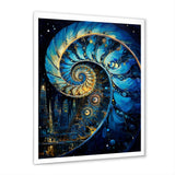 Nautilus Sapphire Shellfish - Nautilus Framed Canvas Art