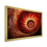 Scarlet Swirl Shellfish - Nautilus Home Decor Art