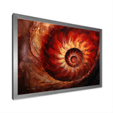Scarlet Swirl Shellfish - Nautilus Home Decor Art