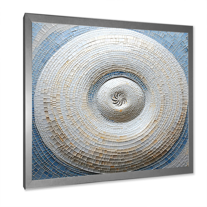 Silver Swirl Shell Fish - Nautilus Bedroom Wall Art