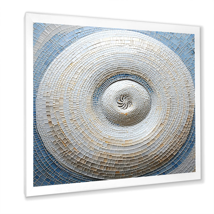Silver Swirl Shell Fish - Nautilus Bedroom Wall Art