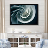 Turquoise Twirl Shell Fish Spiral - Nautilus Canvas Wall Art