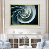 Turquoise Twirl Shell Fish Spiral - Nautilus Canvas Wall Art