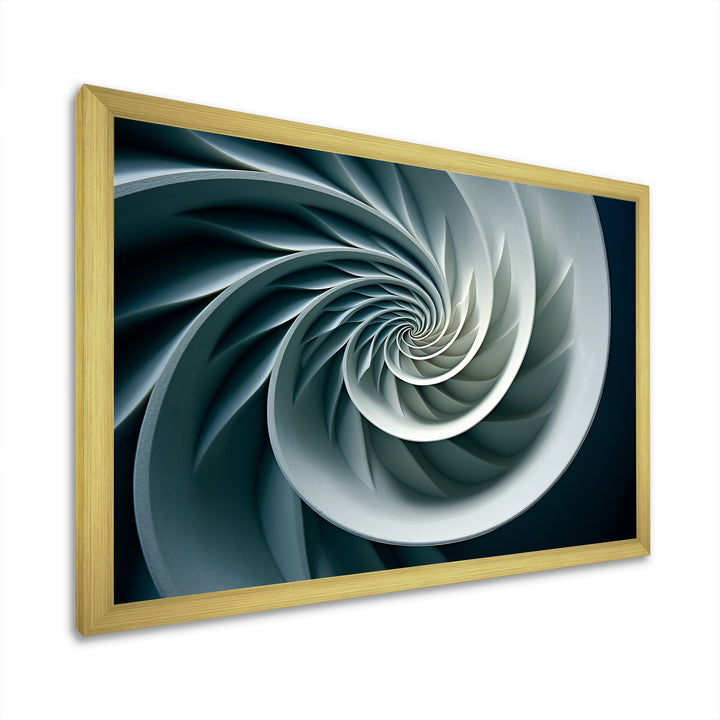Turquoise Twirl Shell Fish Spiral - Nautilus Canvas Wall Art