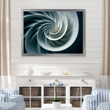 Turquoise Twirl Shell Fish Spiral - Nautilus Canvas Wall Art
