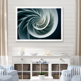 Turquoise Twirl Shell Fish Spiral - Nautilus Canvas Wall Art