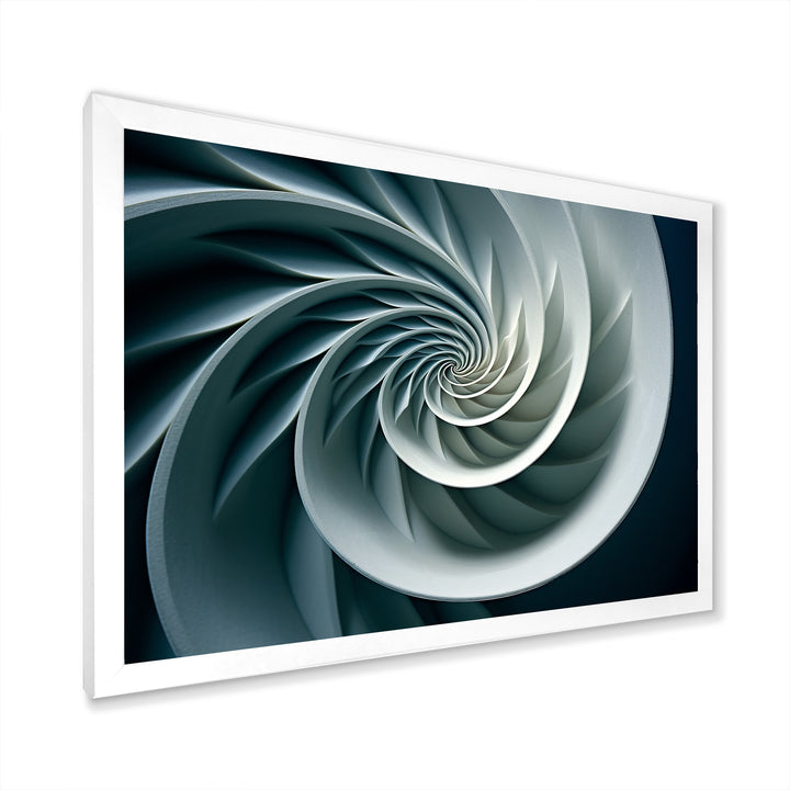 Turquoise Twirl Shell Fish Spiral - Nautilus Canvas Wall Art