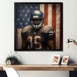Patriot USA Football Player - NFL Canvas Wall Art