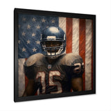 Patriot USA Football Player - NFL Canvas Wall Art
