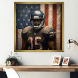 Patriot USA Football Player - NFL Canvas Wall Art