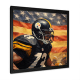 Patriot USA Football Player I - NFL Canvas Wall Art