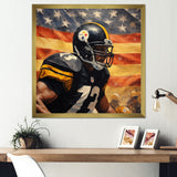 Patriot USA Football Player I - NFL Canvas Wall Art