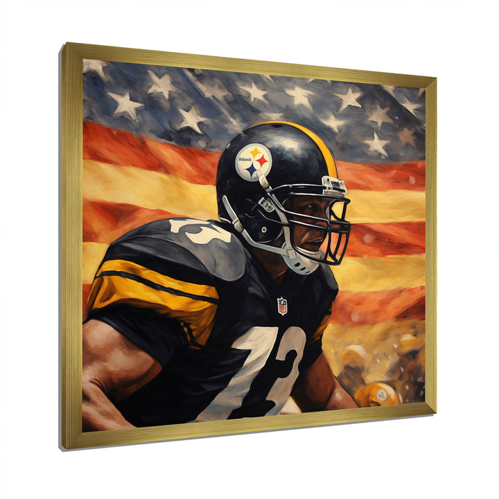 Patriot USA Football Player I - NFL Canvas Wall Art