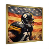Patriot USA Football Player I - NFL Canvas Wall Art