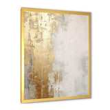 Minimal Gold And Beige Abstract River III - Landscapes Canvas Wall Art