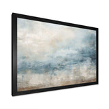 Beige Blue Ocean Storm I - Abstract Canvas Wall Art