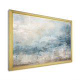 Beige Blue Ocean Storm I - Abstract Canvas Wall Art