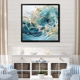 Ocean Charm Liquid Wave Art - Coastal Canvas Wall Art