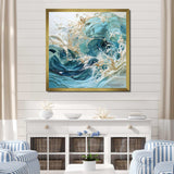 Ocean Charm Liquid Wave Art - Coastal Canvas Wall Art