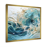 Ocean Charm Liquid Wave Art - Coastal Canvas Wall Art