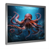 Cosmic Art Style Octopus - Coral Octopus Wall Art