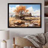 Old Western Wagon In Nevada - Transportation Canvas Wall Art