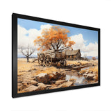 Old Western Wagon In Nevada - Transportation Canvas Wall Art