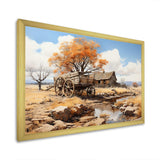 Old Western Wagon In Nevada - Transportation Canvas Wall Art