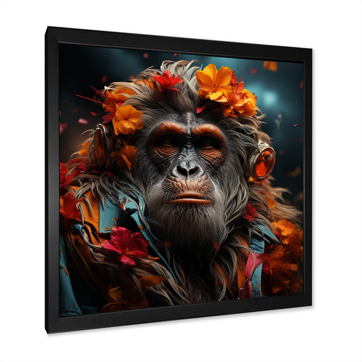Fashion Orangutan Portrait - Orangutan Wall Decor